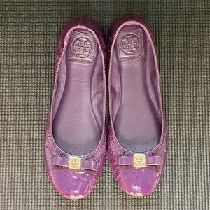 Tory Burch Eddie Bow Patent Leather Flats